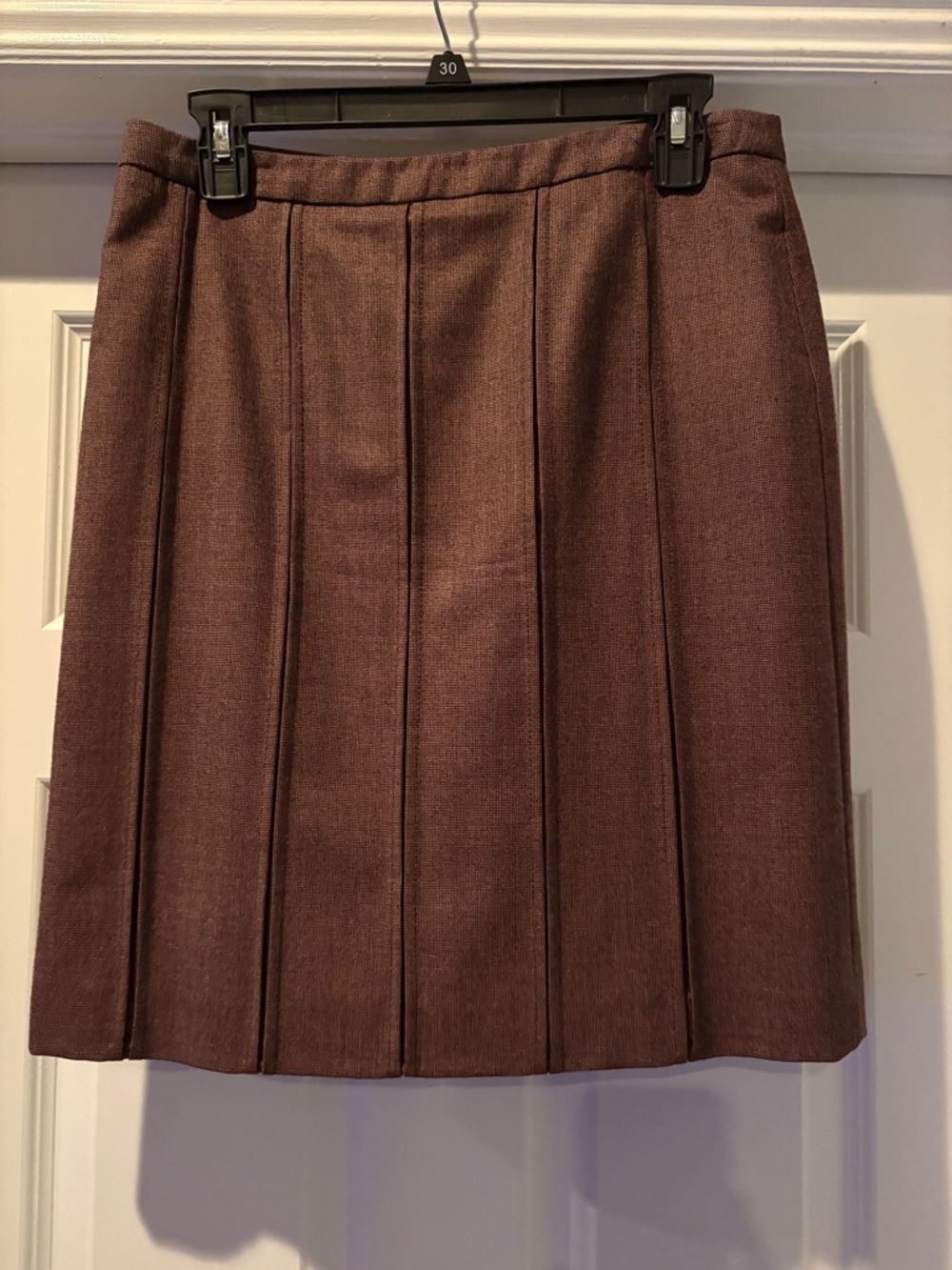 Etro Brown Panel-Pleat Skirt